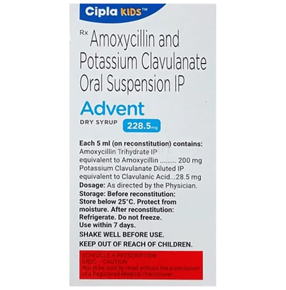 advent 228.5mg syrup 30 ml